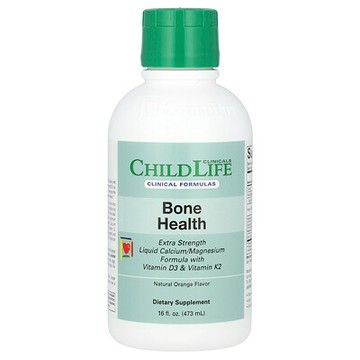 ChildLife Clinicals, 液體鈣/鎂配方，含維生素 D3 和維生素 K2，特強型，天然橙味，16 液量盎司（473 毫升）