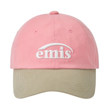 韓國 emis NEW LOGO MIX BALL CAP(RENEWAL) 韓製 新拼色棒球帽 粉色BEIGEPINK