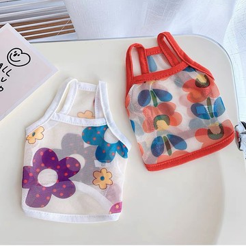 【CUBE】 花香自來 透氣 背心 春夏 寵物衣服 寵物服飾 狗 寵物 防曬 寵物 毛孩 大型犬 法鬥