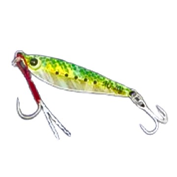 SAME 莎美 大肚魚 附鉤 Minnow Jig 3g 路亞 #09綠背  1個