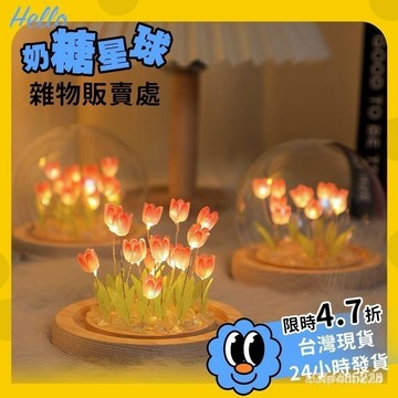 ⚡現貨隔日達⚡母親節禮物 情人節禮物七夕禮物送女朋友 鬱金香小夜燈 diy手工製作創意生日禮物 小夜燈 diy禮物SYS