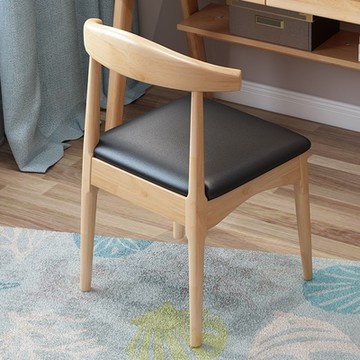 HappyLife 實木牛角椅 48×48×75cm Y10774