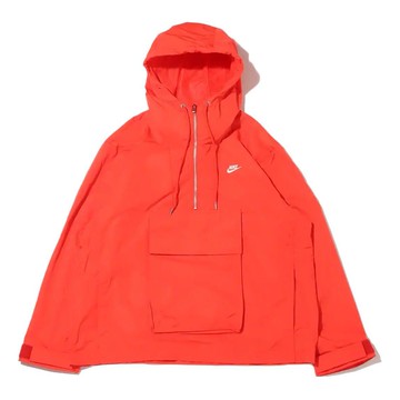 Men's Nike Sportswear Circa Logo Solid Color Waterproof Hooded Jacket Light Deep Red