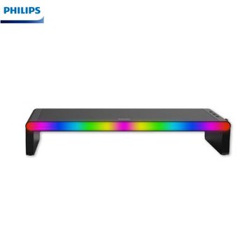 PHILIPS｜SPA6500 全方位整合喇叭×快充×藍牙×HUB×麥克風×RGB燈光的螢幕支架
