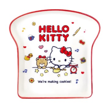 收納王妃 造型吐司盤  Hello Kitty  17 x 16.5 x 2.2cm  1個