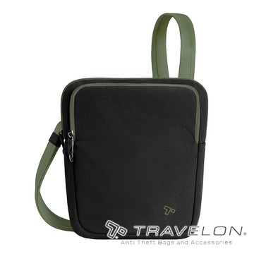 【Travelon 美國】VOYAGES防盜斜背包『黑』TL-43669 戶外 露營 休閒 時尚 旅遊 防盜 背包
