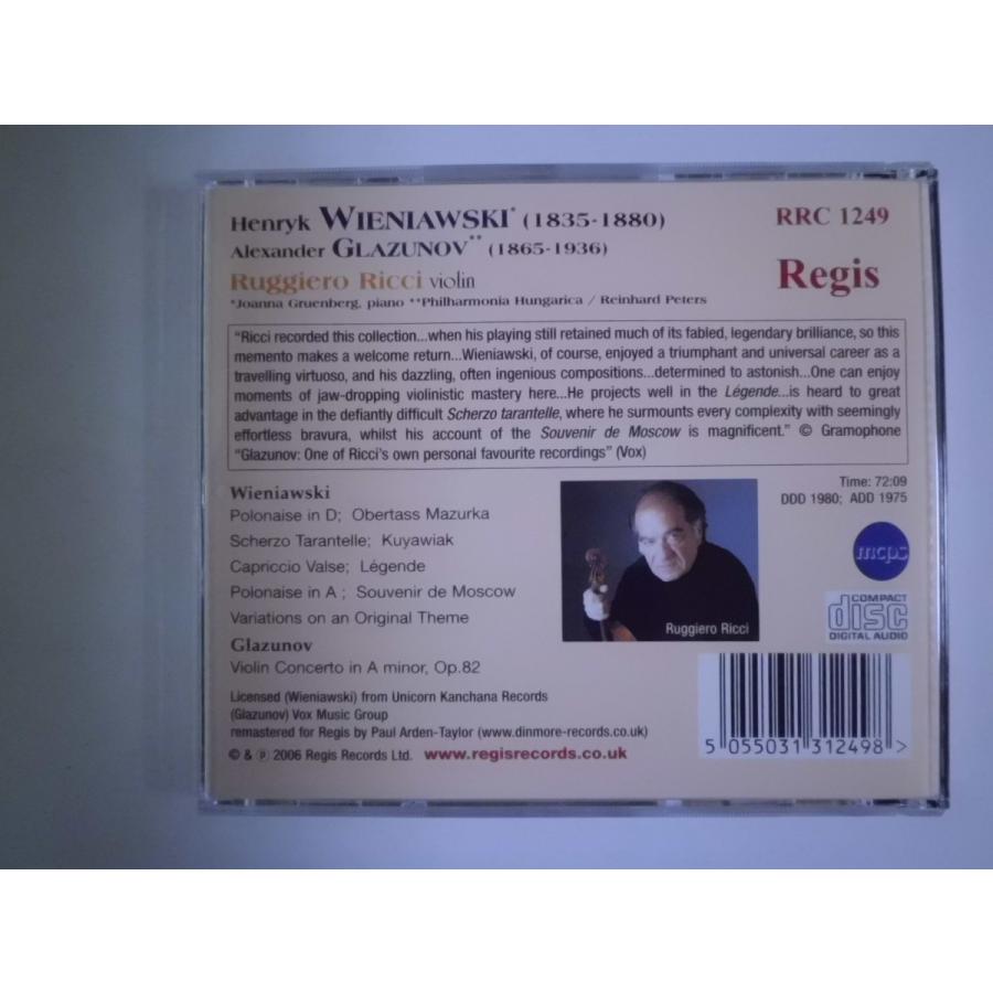 Wieniawski: Virtuoso Violin; Glazunov: Violin Concerto   Ruggiero Ricci, etc.    CD