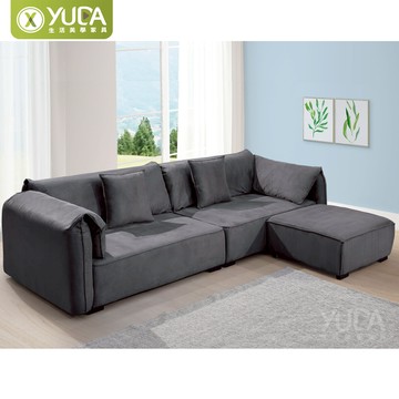 X【YUDA】派客L型布沙發(不含腳凳) / 布沙發(北部免運)