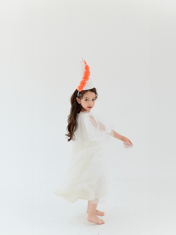 Neon Flower Cone-Shaped Premium Party Hat [Pink]