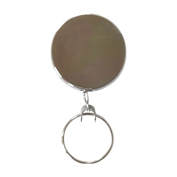 鐵殼鏈條伸縮拉環 背夾設計 伸縮長度約30cm  銀色  1個