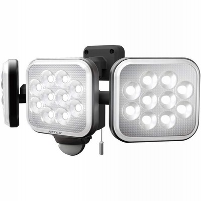 ライテックス LED センサーライト コンセント式 14W×3灯 フリーアーム式 LED-AC3042