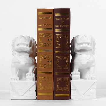 新古典麒麟擺件中式樣板房售樓處動物書檔書靠辦公室風水招財擺設