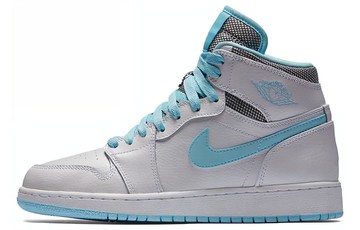 JORDAN 1 RETRO HIGH WHITE STILL BLUE GS