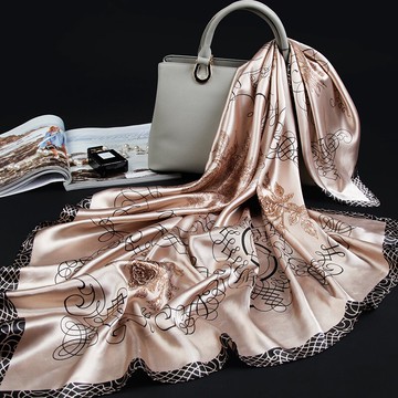 蘇州正方形小絲巾的系法教程女士 90x90cm大方巾圍巾秋款洋氣時尚