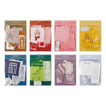 【CHL】小簡單和紙貼紙包 手繪線條風系列 裝飾貼紙 DIY手帳 裝飾 日常裝飾貼 貼紙包