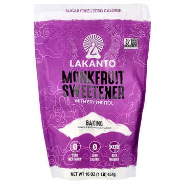 Lakanto, 含赤蘚糖醇的羅漢果烘焙甜味劑，16 盎司（454 克）