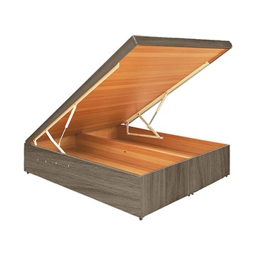 ASSARI-加高加厚後掀床架-單大3.5尺灰橡