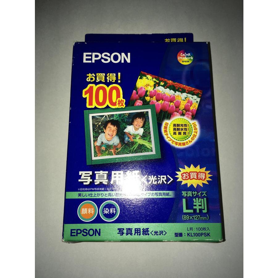 EPSON 写真用紙 L判写真サイズ 100枚入り KL100PSK