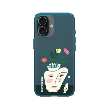 iPhone 17 Clear (相機按鈕) 夜幕藍 - Livia Fălcaru - 花瓶有張臉