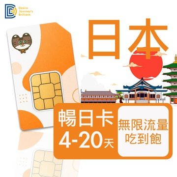 【DJB】日本網卡 日本sim卡 4~20天 無限流量吃到飽 日本上網卡｜DJB暢日卡