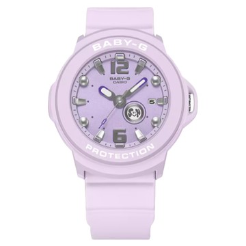 CASIO 卡西歐 BABY-G +PLUS系列柔和粉彩雙顯電子錶 BGA-15K-6ADR  紫色  43.5 × 42.4 × 11.5mm  1個