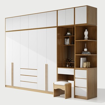 衣櫥/衣櫃/收納/衣櫥套/衣櫥衣櫃/大衣櫥 新款衣柜家用臥室家具全套組合柜子大容量衣櫥現代簡約高檔梳妝臺