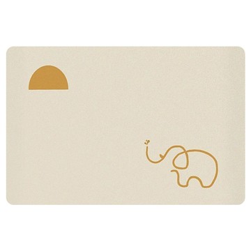 葉子小舖 珪藻泥地墊 方形  60 x 40cm  大象喝水  1個