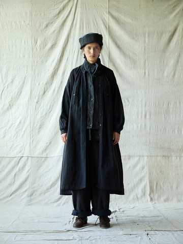 復古文青 / 純棉植物染連身裙 / 袍子外套