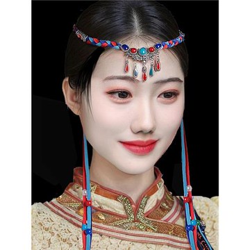 蒙古族發飾蒙古族頭飾蒙古舞蹈頭飾蒙古服裝配飾演出頭飾兒童大人