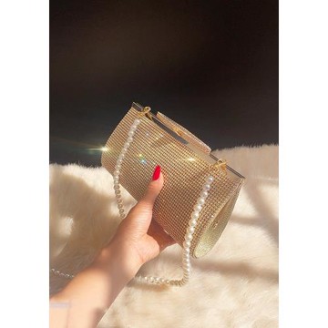 新款滿鉆手拿包喜婆婆女斜挎包禮服精致搭旗袍手提包結婚宴會手包