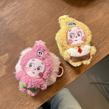 Ins毛絨趣味玩偶星星人 蘋果 AirPods3/4代藍牙耳機殼 Pro3保護套 Airpods1/2代 Pro2耳機套