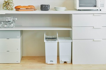 日本 RISU H&H系列踩踏對開分類垃圾桶 20L (兩色可選 )