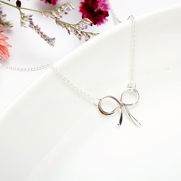 【Angel & Me】蝴蝶結 s925 純銀 項鍊 生日 週年 情人節 禮物