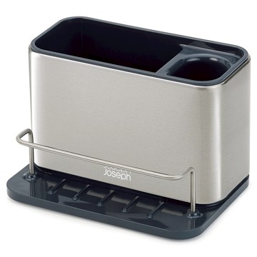 JOSEPH JOSEPH 流理臺清潔收納盒  黑色 + 銀色  1個  18 x 12.8 x 12.5cm