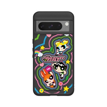 Pixel 8 Pro SolidSuit 黑 - The Powerpuff Girls 飛天小女警 - 可愛小女警線條款
