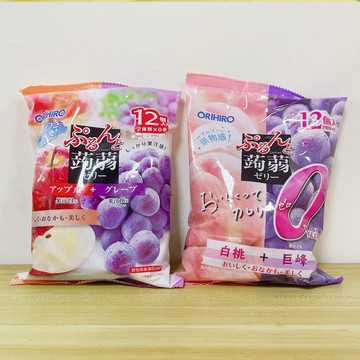 orihiro 蒟蒻果凍系列 白桃+葡萄 蘋果+葡萄