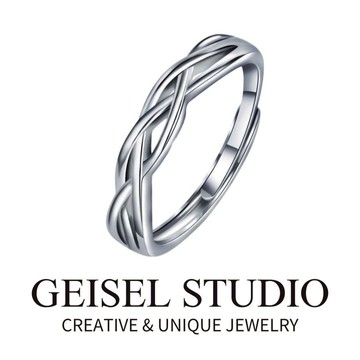 【GEISEL】 編藤戒指 個性時尚風 開口造型戒 個性戒指 男生戒指(D-061)