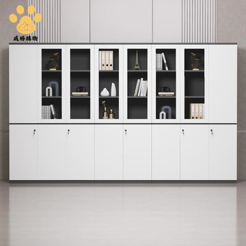 辦公室文件櫃 木質 簡約現代檔案儲物櫃 老板室書櫃 組合資料櫃 高櫃ws9091