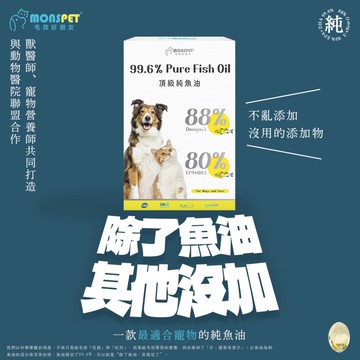 🔆動物醫院聯盟合作【MONSPET 毛孩好朋友】88%Omega-3頂級寵物魚油<60顆/盒>貓魚油狗魚油犬貓適用