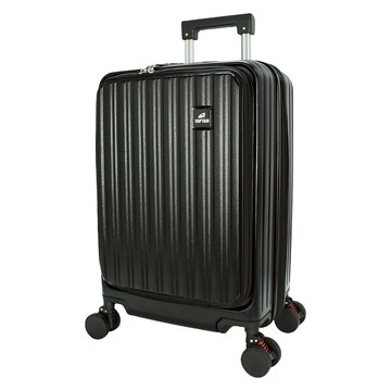CAPTAIN 里昂前開式PC旅行登機箱  黑色  20吋