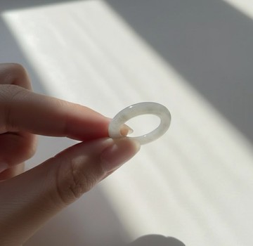 冰種翡翠戒指戒圈 | 國際8圍 | 天然緬甸玉翡翠A貨 | 送禮