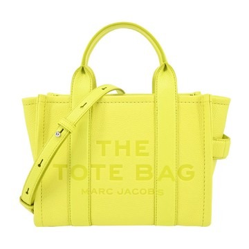 [平輸版] 【MARC JACOBS】The Leather TOTE 皮革兩用托特包(迷你/檸檬綠)真品平輸