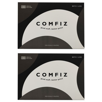 康菲 成人立體醫療口罩 L  沉穩黑  20片  2盒