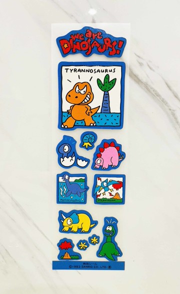 【震撼精品百貨】We Are Dinosaurs 恐龍~日本Sanrio三麗鷗 恐龍貼紙-大海*02343