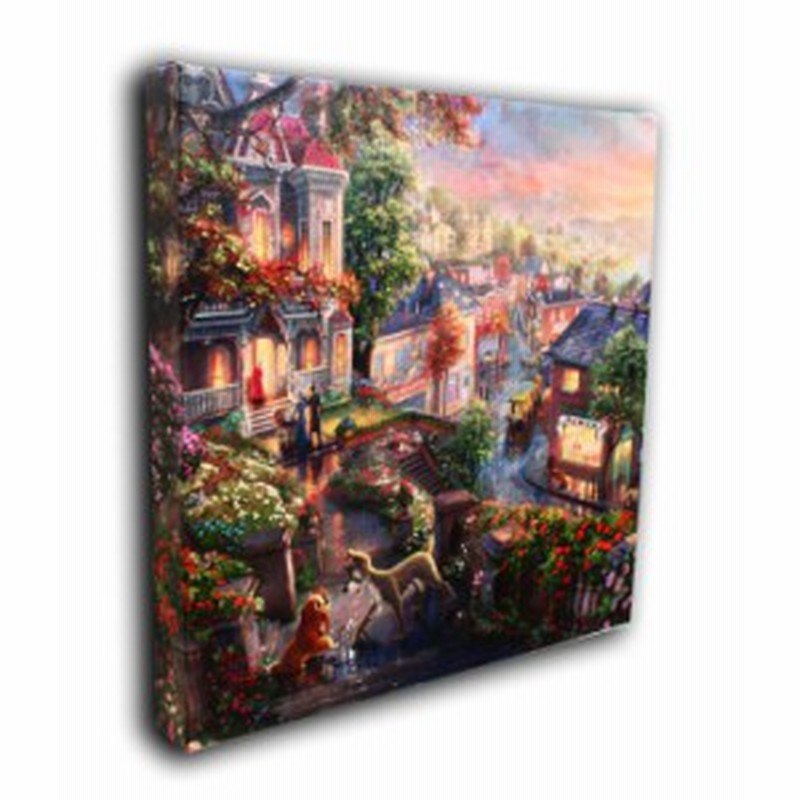 ディズニー トーマス キンケード わんわん物語 レディ トランプ 作品証明書 展示用フック付キャンバスジークレディズニー絵画 ディズ 通販 Lineポイント最大4 0 Get Lineショッピング