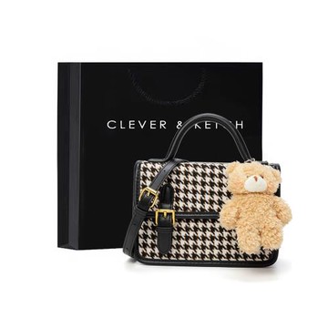 Clever&Ketch包包2025新款小眾高級感洋氣小方包單肩斜挎包劍橋包