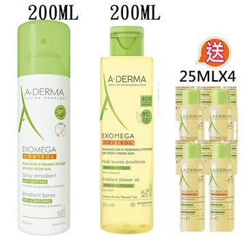 艾芙美燕麥新葉益護佳潤膚噴霧(大) 200ml (贈品)艾芙美燕麥新葉益護佳沐浴露 200ml (贈品)艾芙美燕麥新葉益護佳沐浴露 旅用 25mlx4 ｜全館滿$199免運