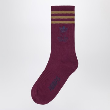 Maroon red socks with logo