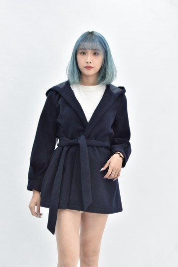 (M) tokyo fashion 連帽藍色外套