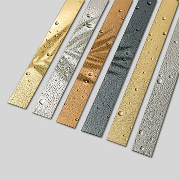 亮黑鈦金不銹鋼裝飾條一字平板壓條吊頂電視背景墻自粘收邊踢腳線[DD1206001]